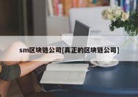 sm区块链公司[真正的区块链公司]