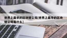 世界上最早的区块链公司[世界上最早的区块链公司是什么]